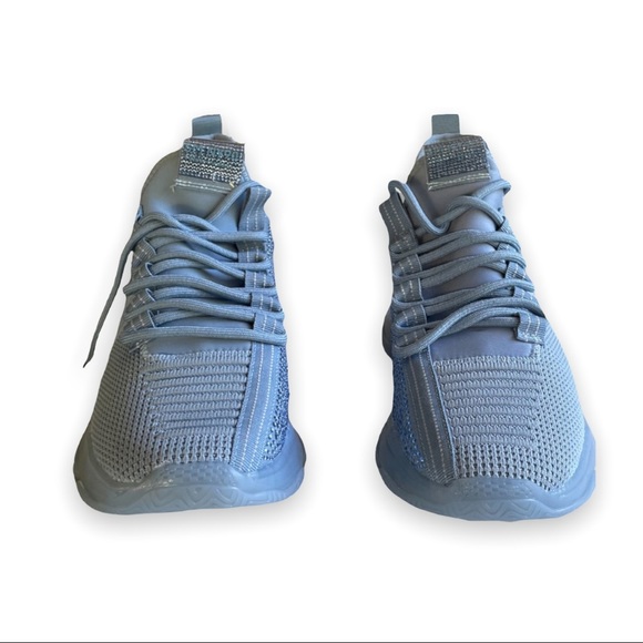 Steve Madden Blue Athletic Shoes Maxima Glam Boyfriend Sneakers Rhinestones 7.5 - Picture 7 of 13
